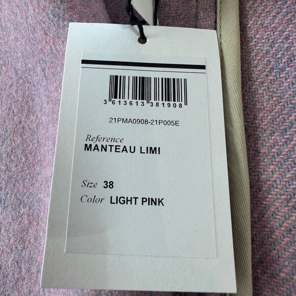 Isabel Marant Etoile Wool Blend Cocoon Size 38 Light Pink Manteau Limi Coat - Picture 8 of 11
